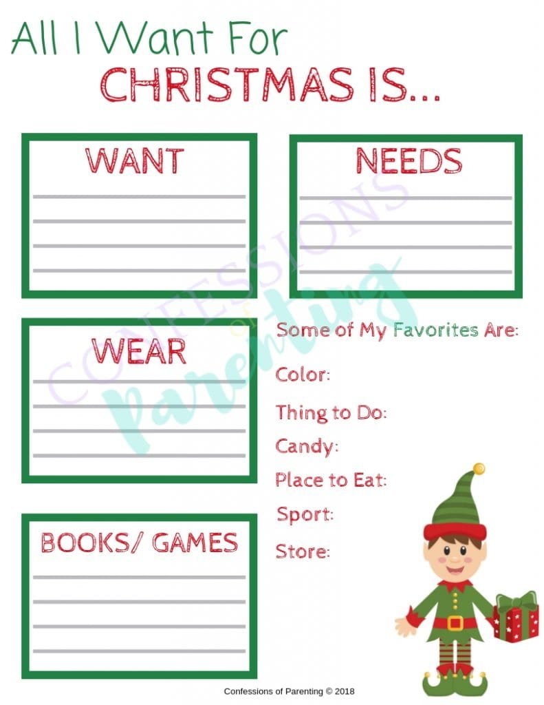 Best Christmas Wish List For Kids Free Download