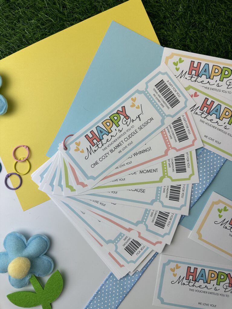 Mother's Day Coupon book fanned open