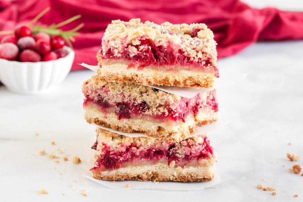 Fresh cranberry bars are exactly what your sweet tooth is looking for. These cranberry bars are bursting with flavor to satisfy any craving throughout the year.
