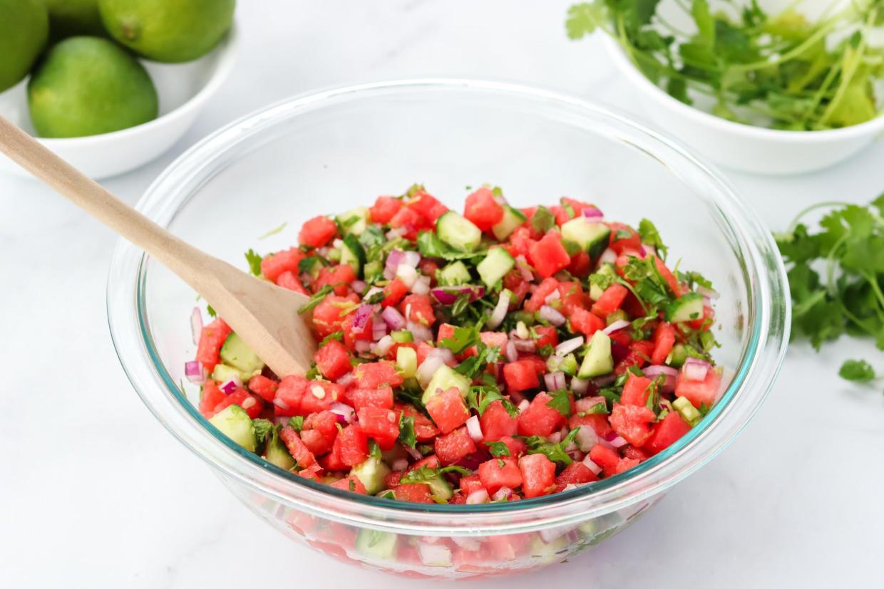Easy Watermelon Cucumber Salsa Recipe Easy recipes, printables, and fun games for kids