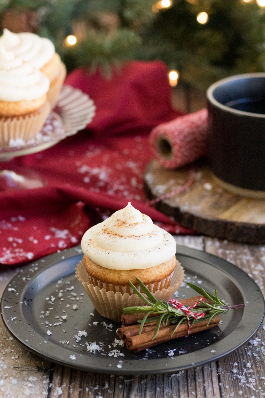 Perfectly Moist Eggnog Cupcakes
