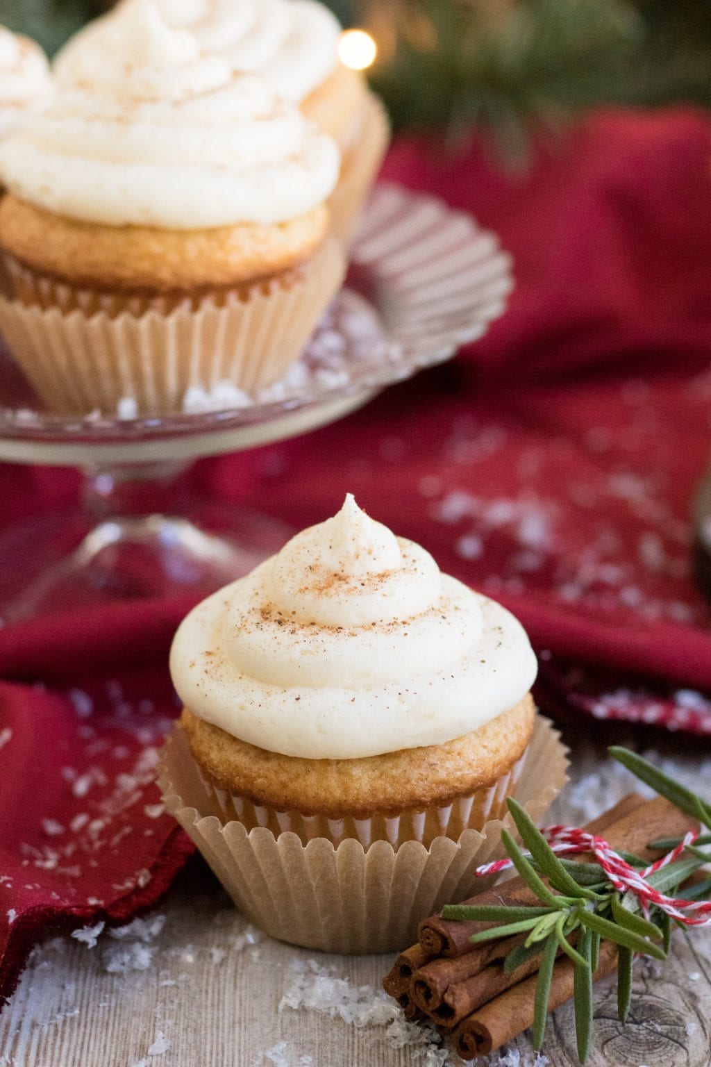 Perfectly Moist Eggnog Cupcakes