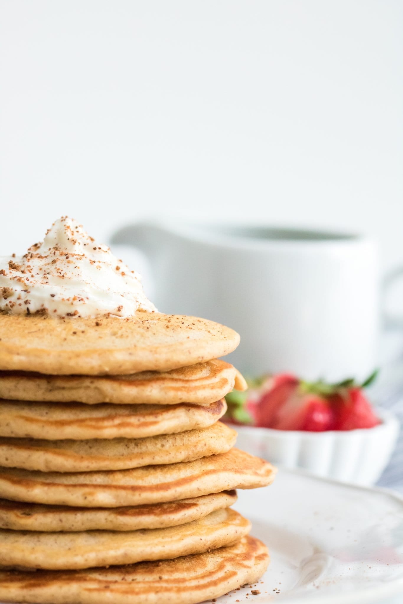The Best Eggnog Pancakes