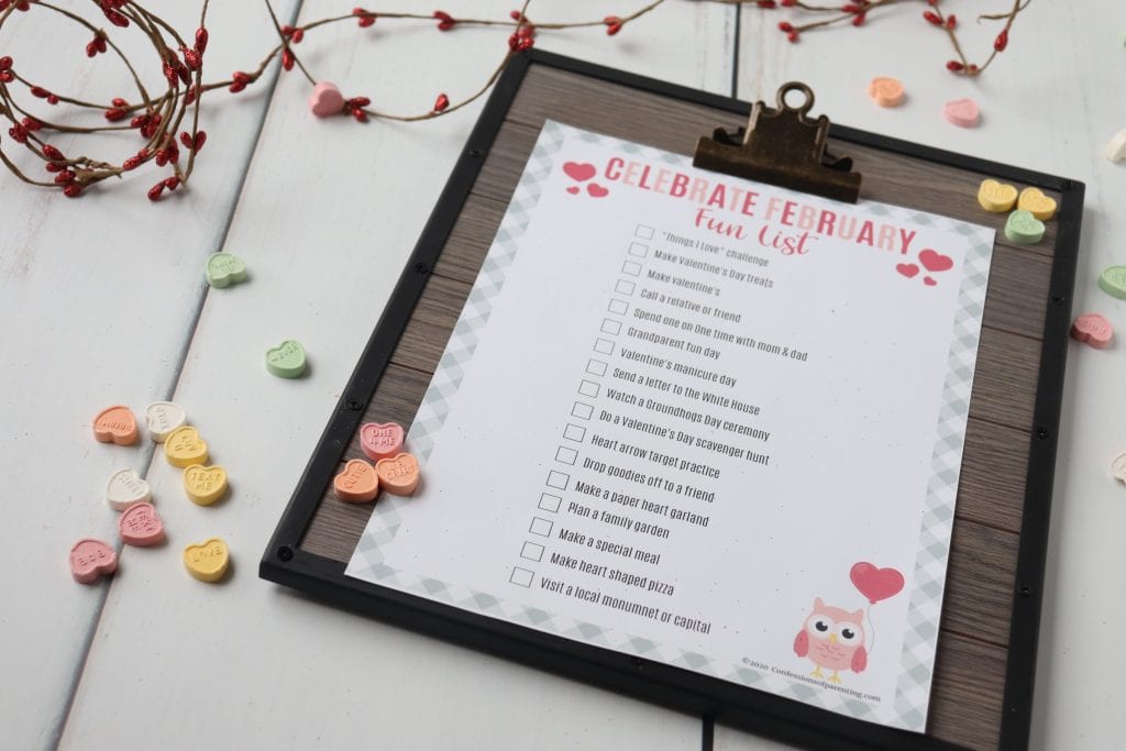 Get ready to Celebrate February with this free printable to help you celebrate February with these fun family activities to help you celebrate the month with your kids and family.