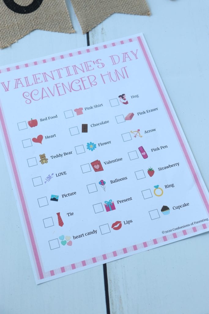 Looking for a great Valentine’s Day idea for your spouse and kids? A Valentine’s Day scavenger hunt is the perfect surprise!