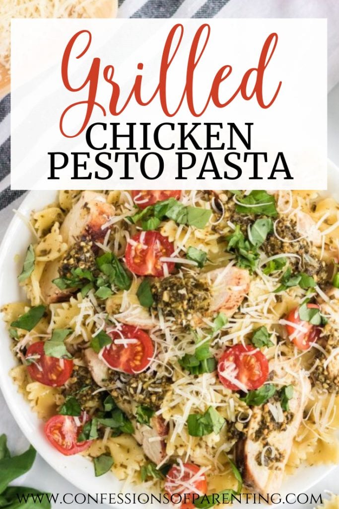 grilled chicken pesto pasta pinterest image