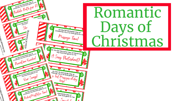 Christmas is one of the happiest times of the year. It doesn’t have to just be stressful for you and fun for the kids. Have fun with these 12 Romantic Days of Christmas and give your love life a whirl this holiday season!