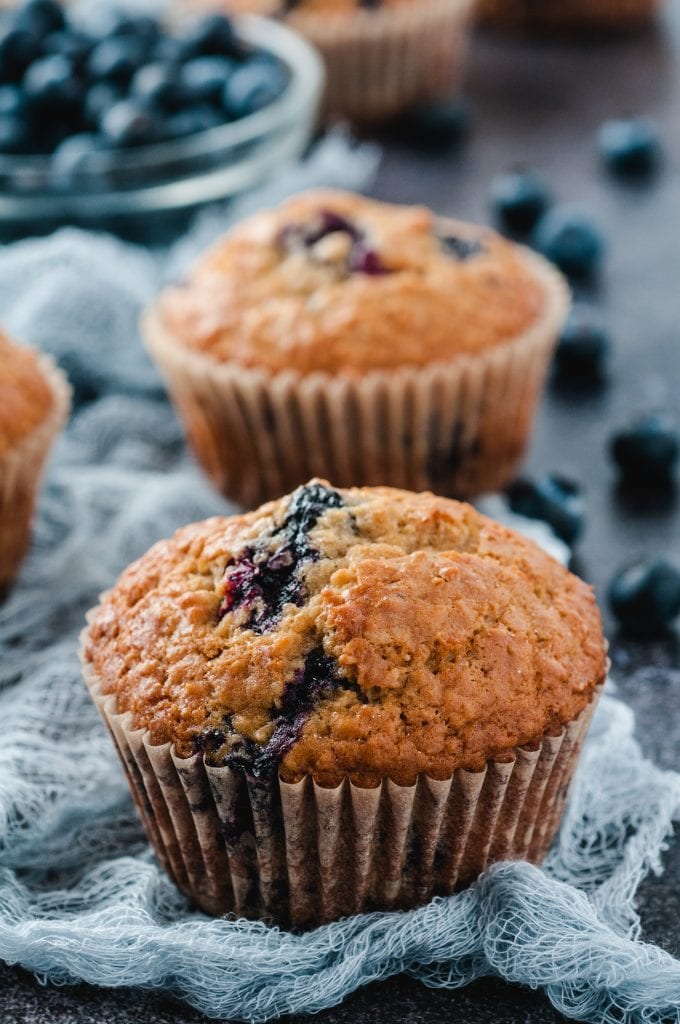 These are the absolute best blueberry oat muffins. Your family is going to love these and will be begging you to make them! 
