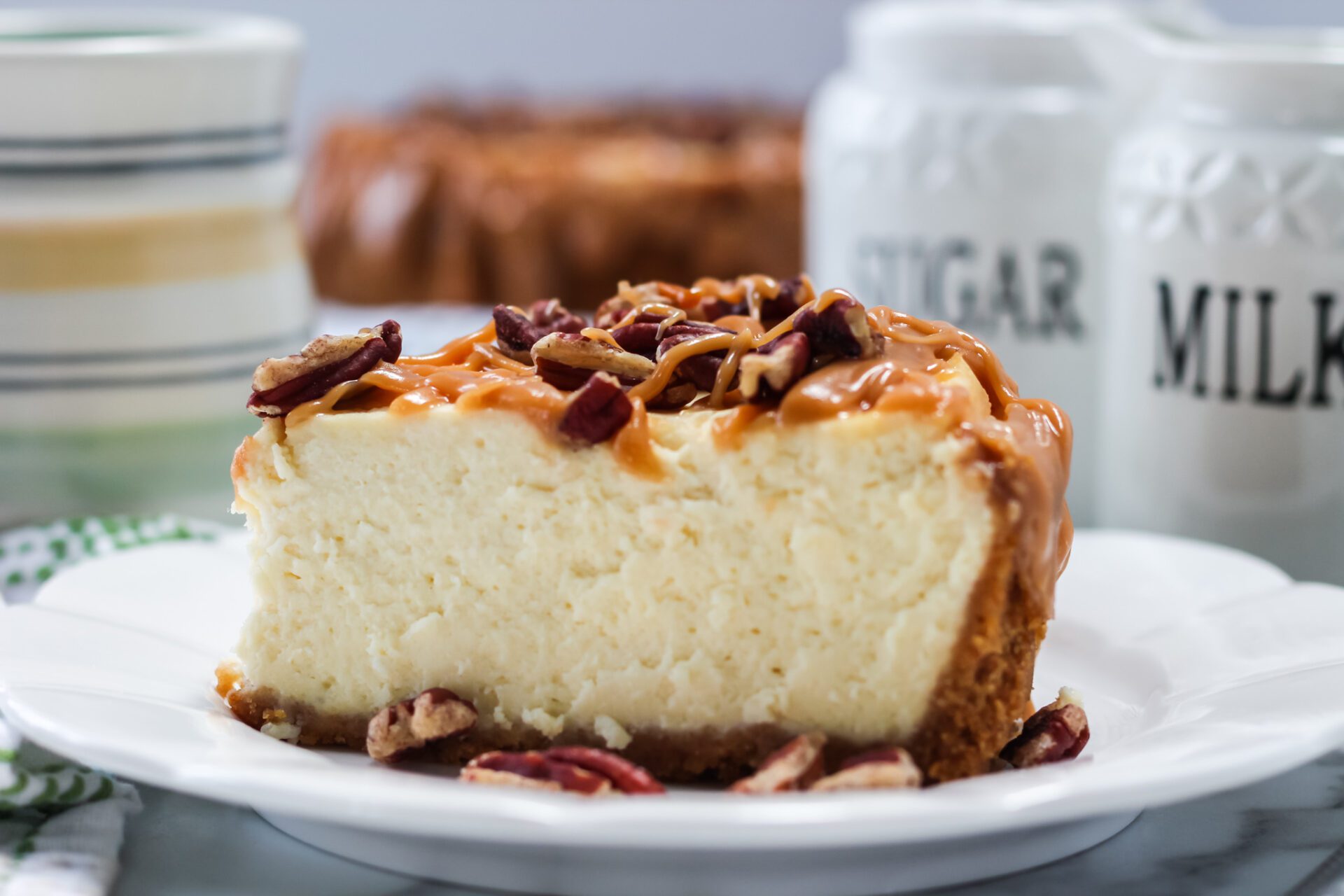Salted Caramel Pecan Cheesecake Step by Step Instructions