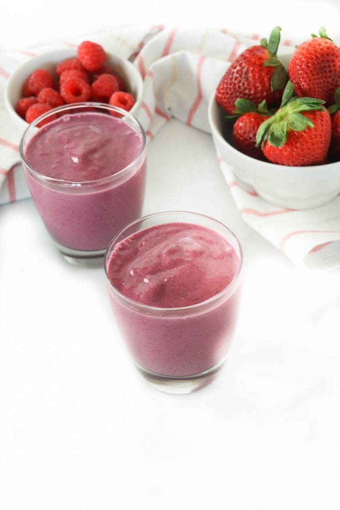 Chill out with this yummy Mixed Berry Smoothie! This smoothie packed with berries is easy to make and so delicious!