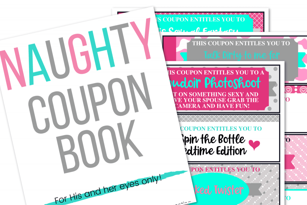 picture of naughty coupon book or love coupons for couples