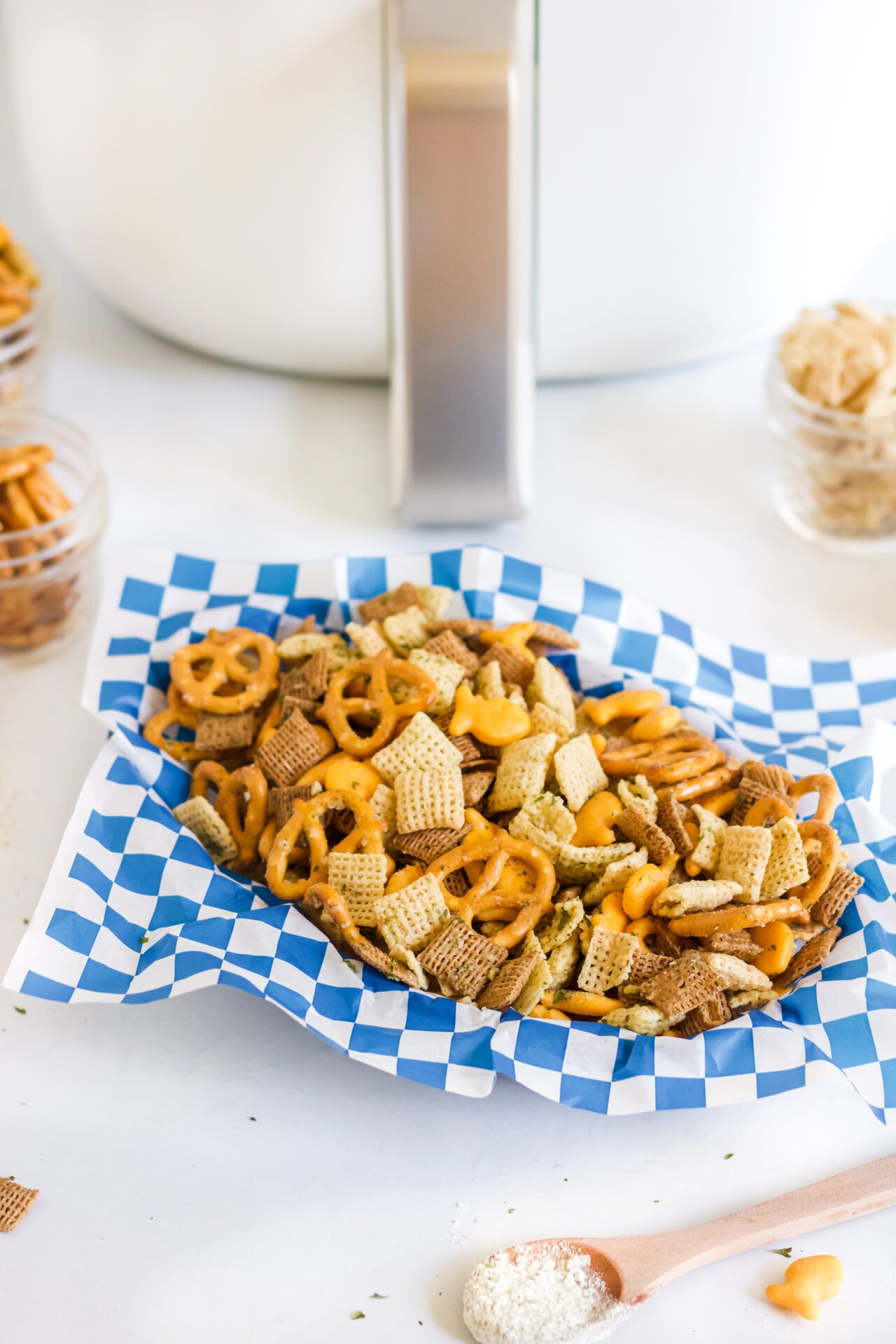Air Fryer Chex Mix Ready in 10 Minutes