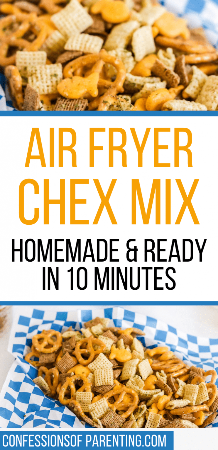 Air Fryer Chex Mix Ready in 10 Minutes