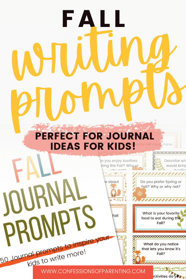 Fall writing prompts: perfect for journal ideas for kids