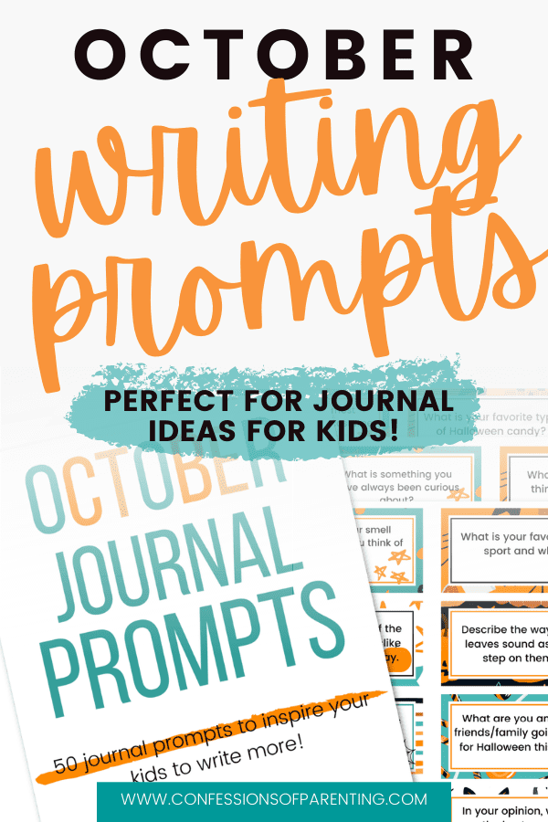 October writing prompts: perfect for journal ideas for kids