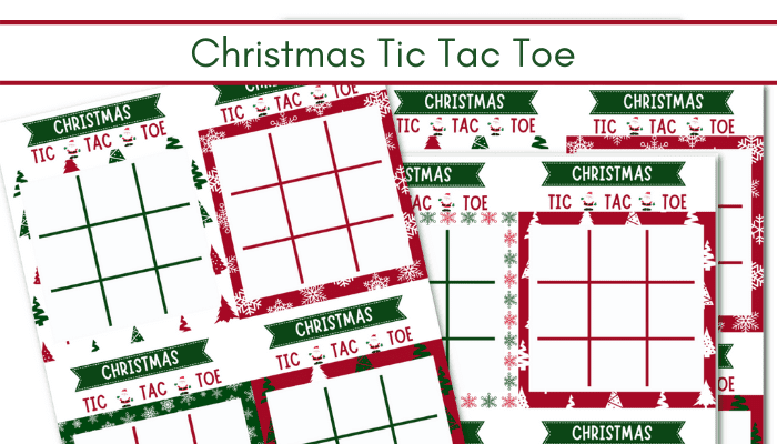 picture of Christmas Tic Tac Toe Cards