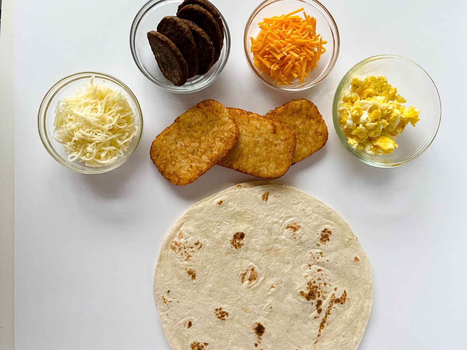 Breakfast Tortilla Wraps With Folding Instructions