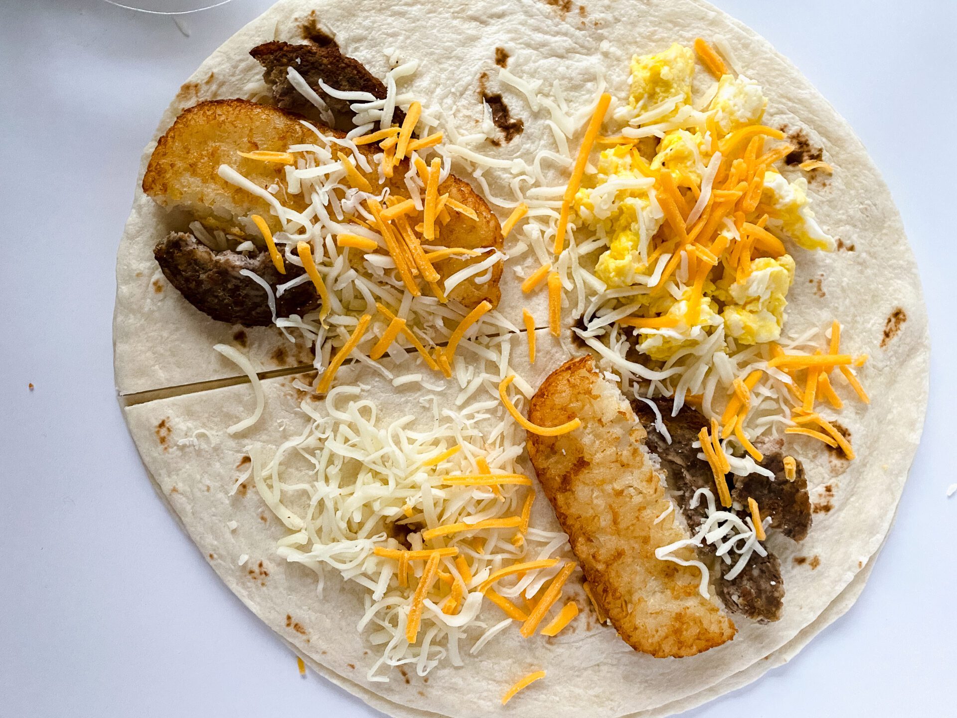 Breakfast Tortilla Wraps With Folding Instructions