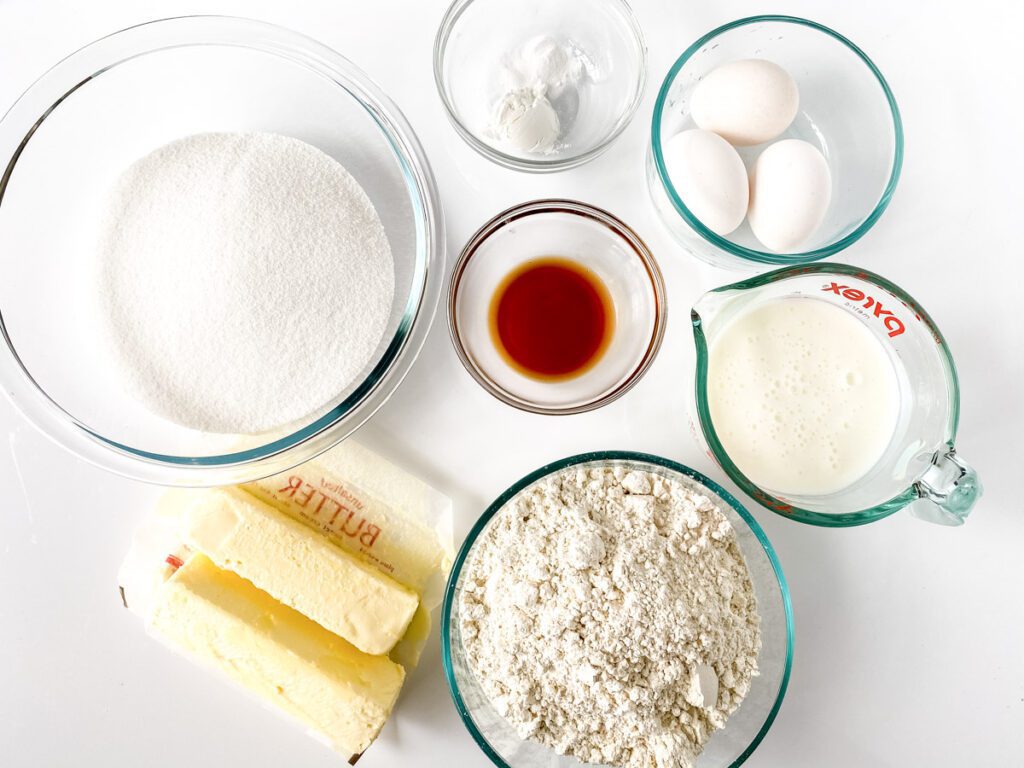 ingredients for buttermilk pound cake