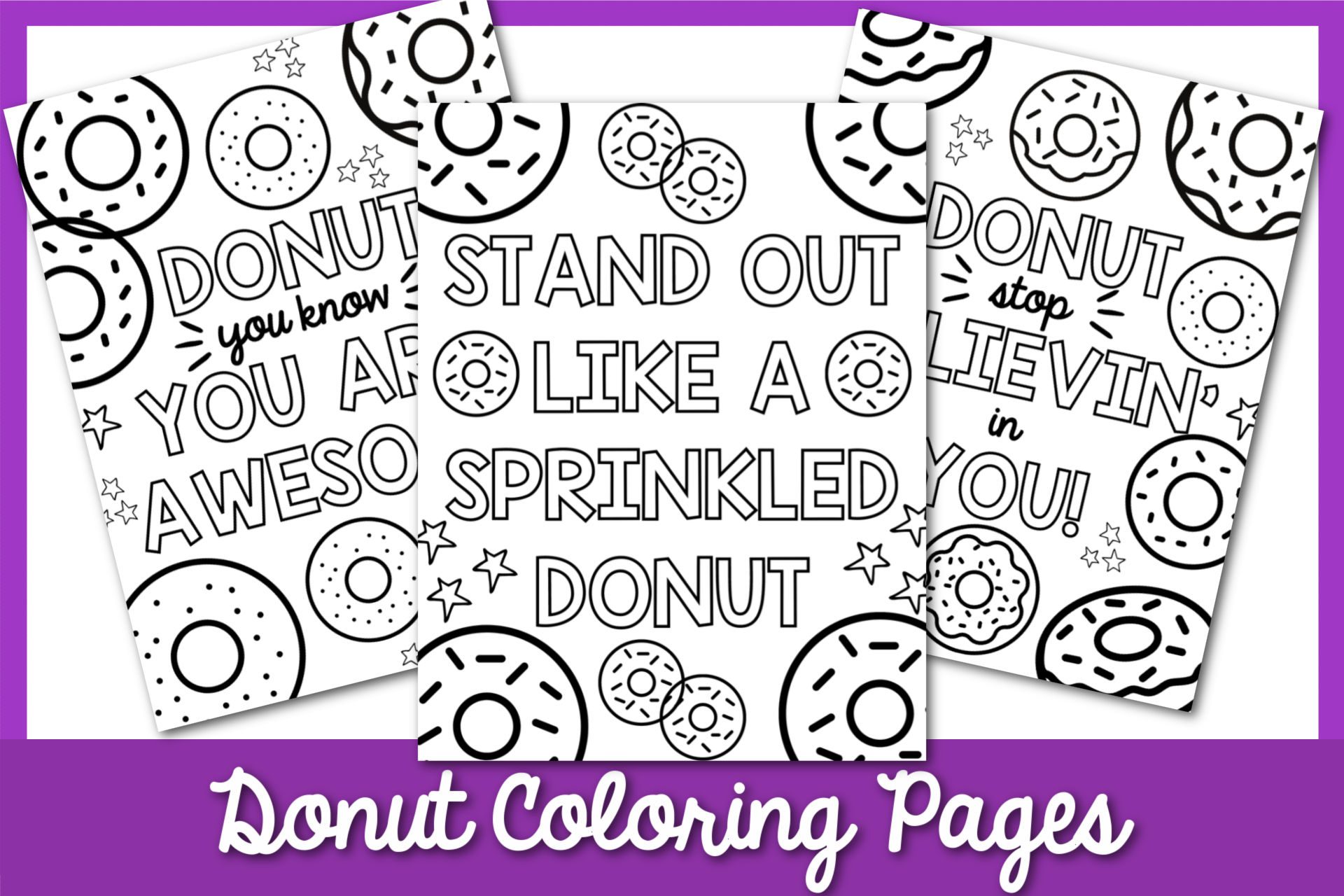 Feature: Donut Coloring Pages Printable