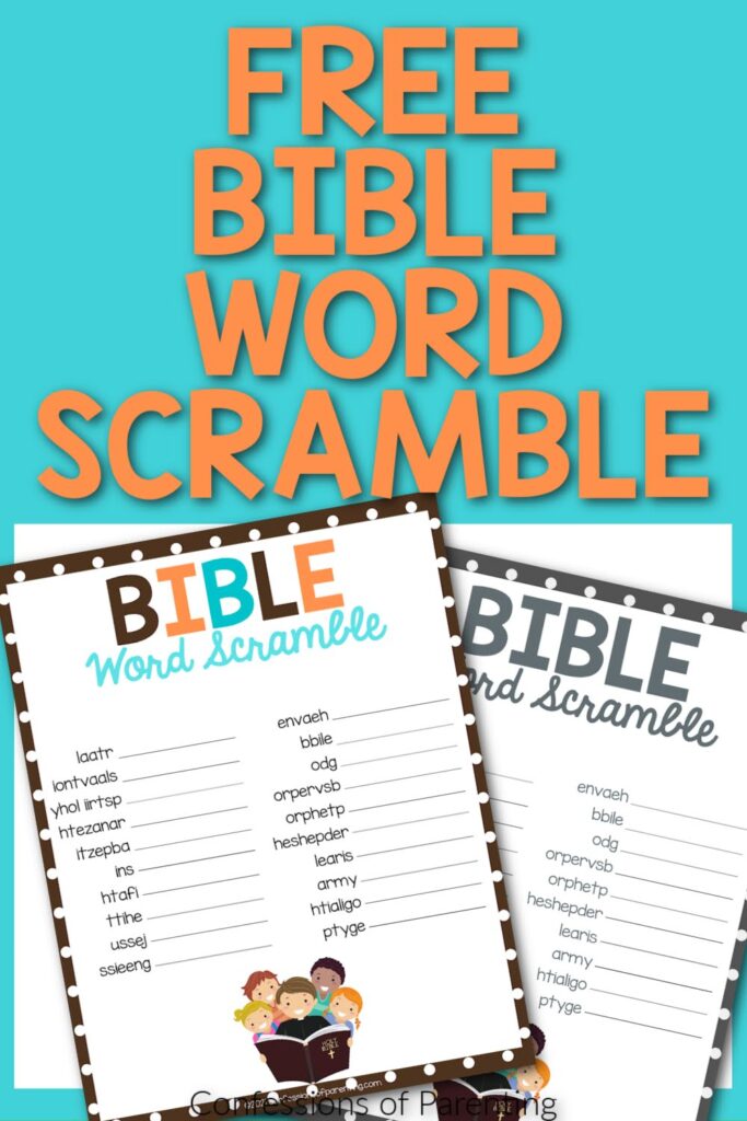 Free Bible Word Scramble Printable