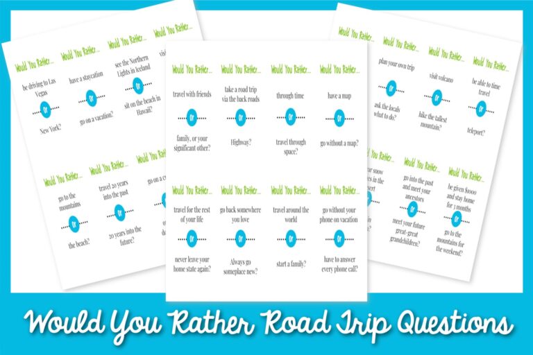 90+ Would You Rather Road Trip Questions Easy recipes, fun games and