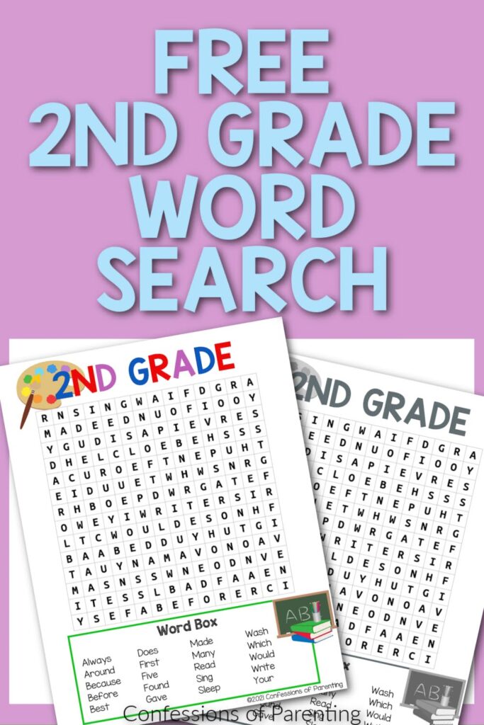 2nd Grade Word Search