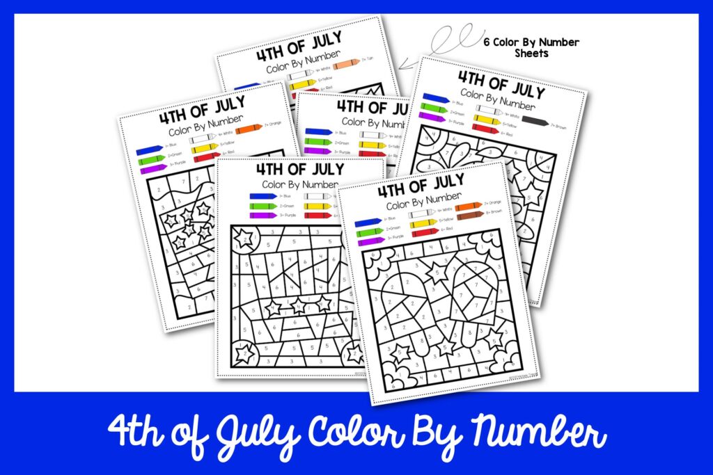 4th of july border coloring