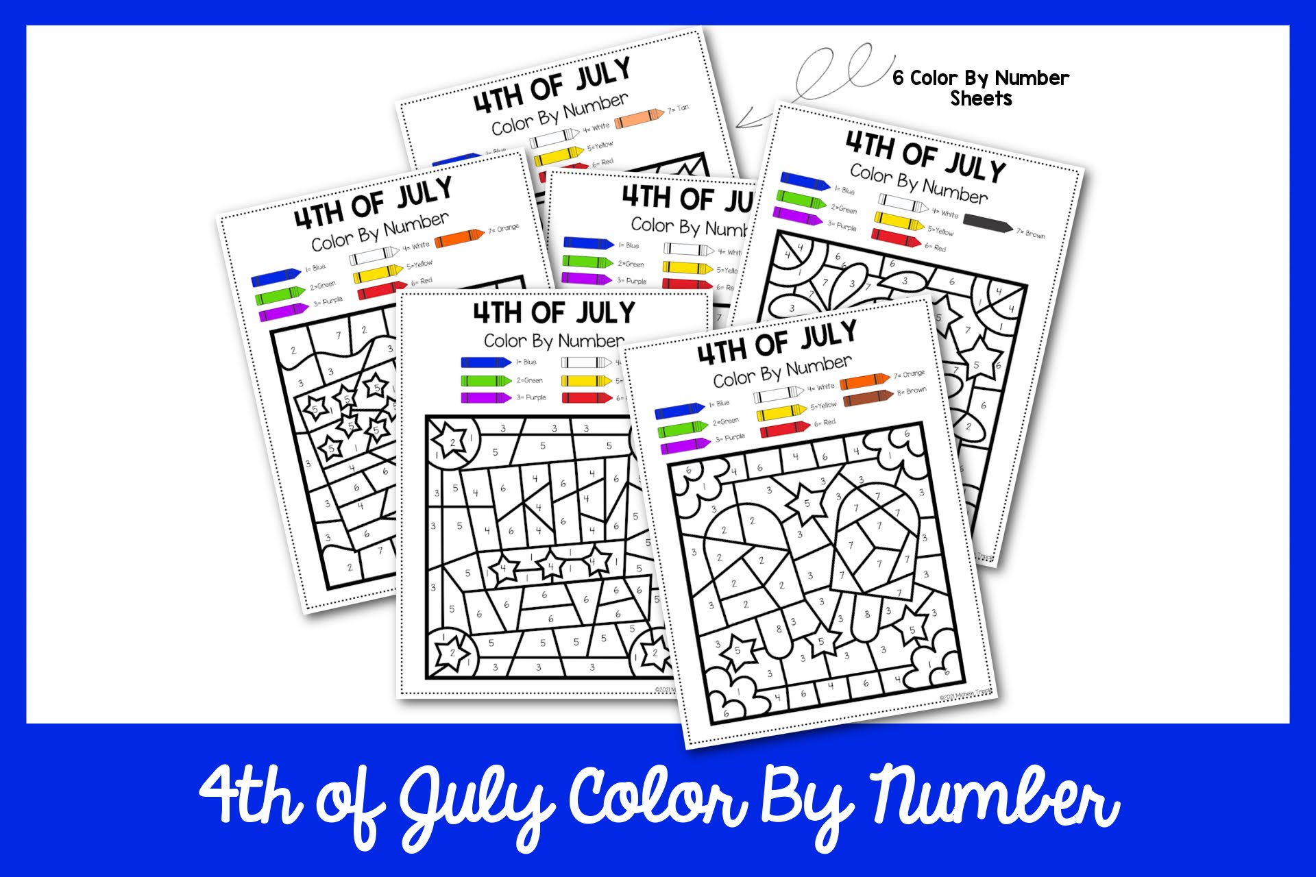 Free 4th of July Color by Number Printable - Confessions of Parenting