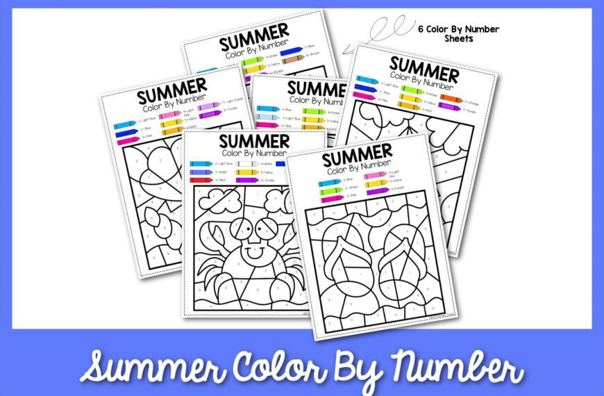 Free Summer Color By Number Printable