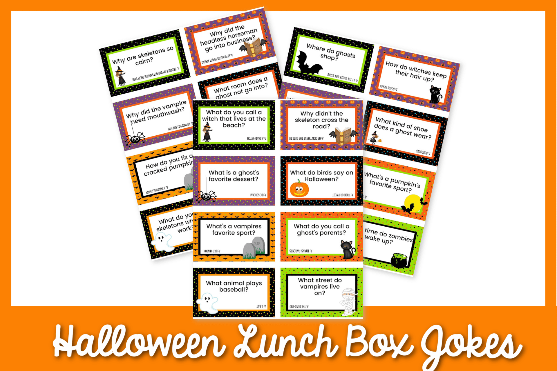 Free Halloween Lunch Box Jokes Printable