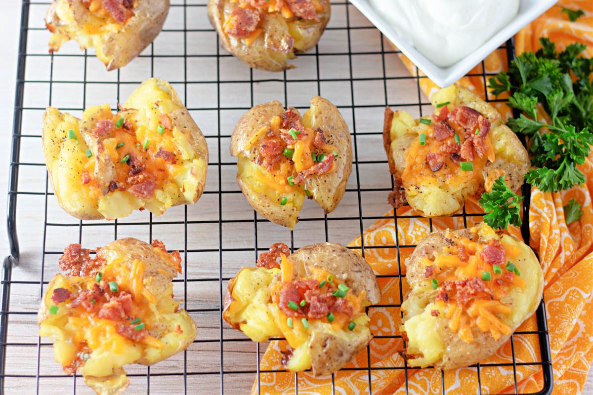 The Best Loaded Smashed Potatoes