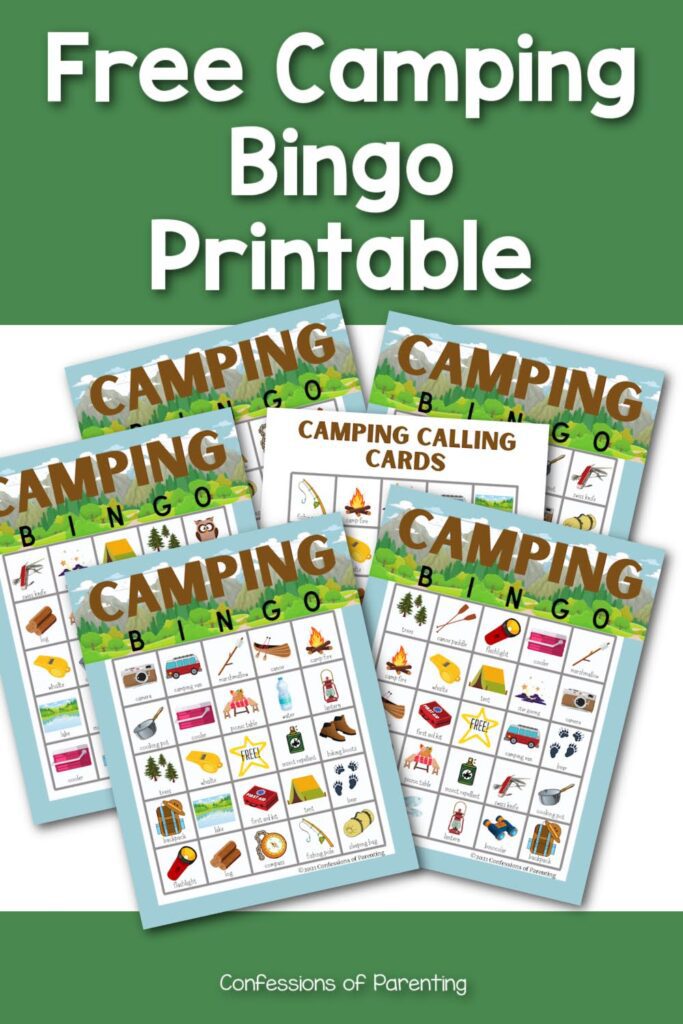 Free Camping Bingo Game Cards