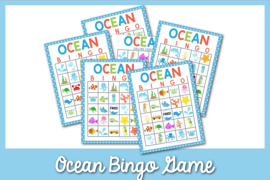 Free Ocean Bingo Printable Cards