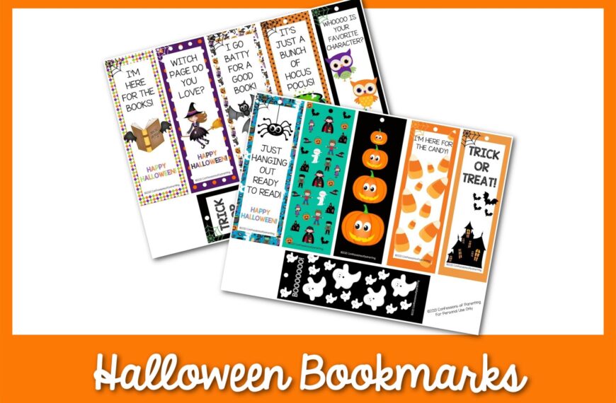 12 Free Spooky Cute Halloween Bookmarks