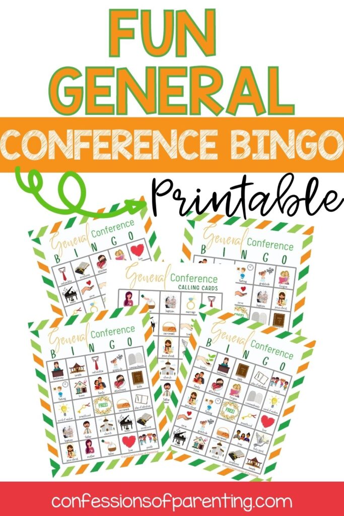 pin image: general conference bingo