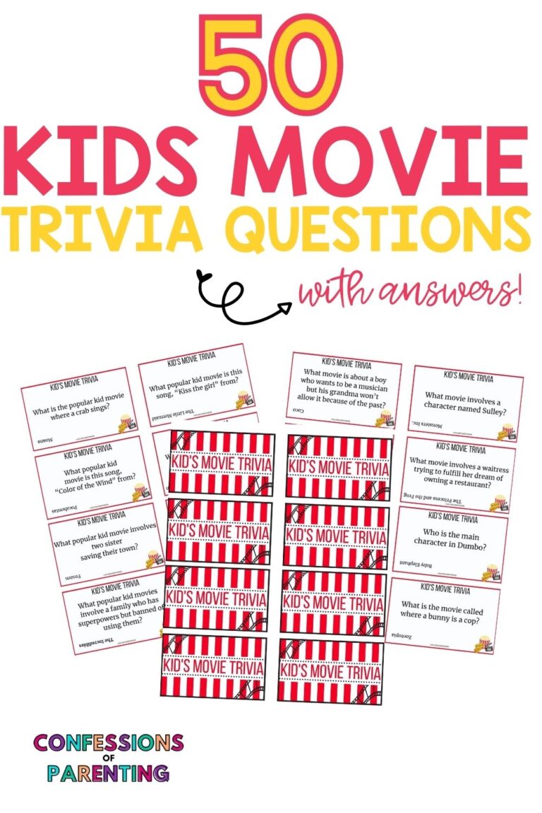 Printable Movie Trivia For Kids