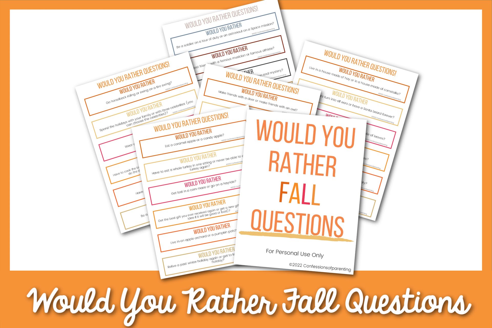 100 Fun Fall Would You Rather Questions