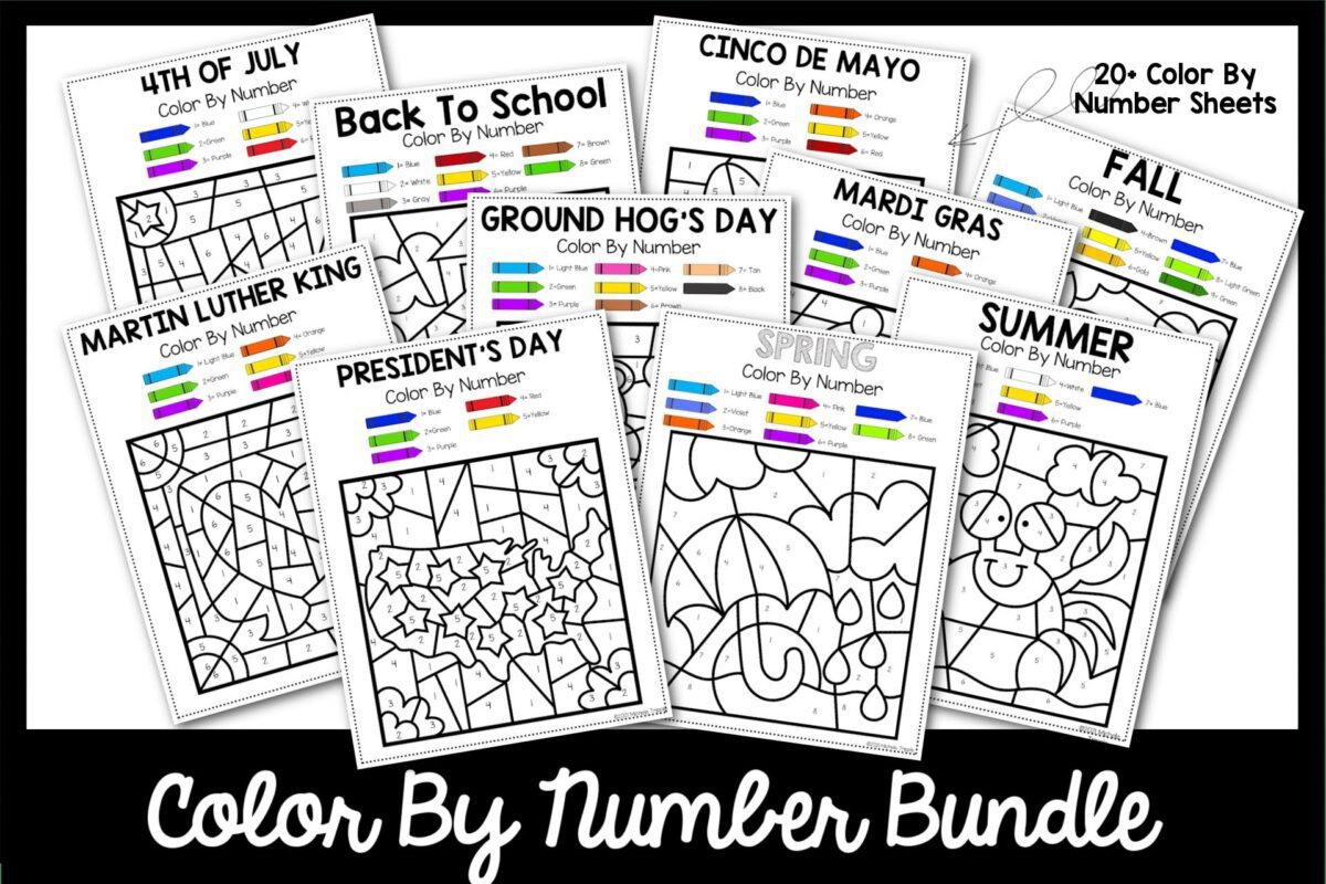 The Best Color By Number Sheets