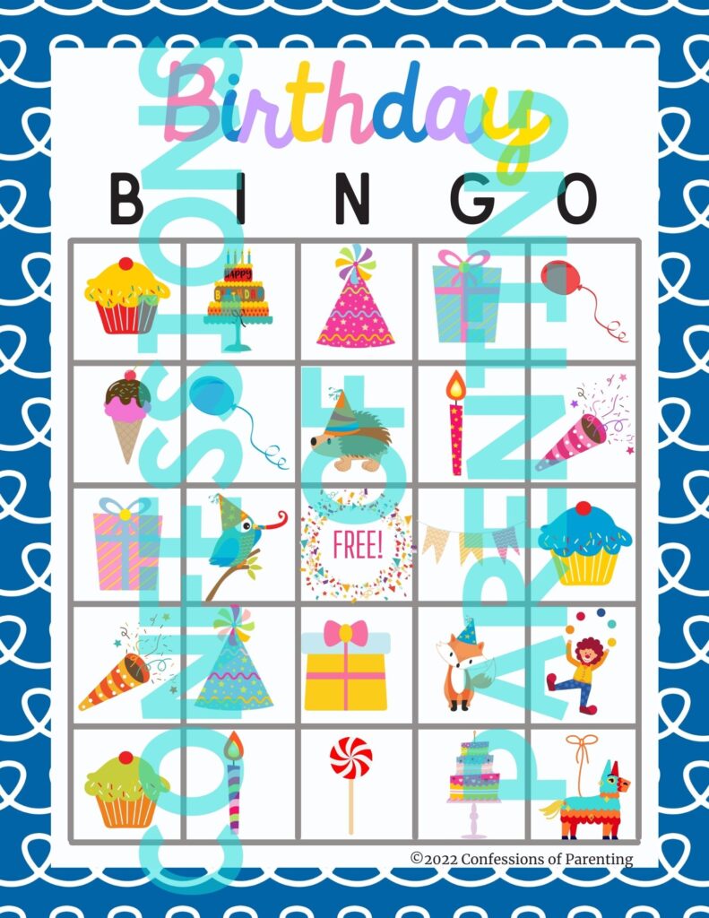 Free Birthday Bingo Download