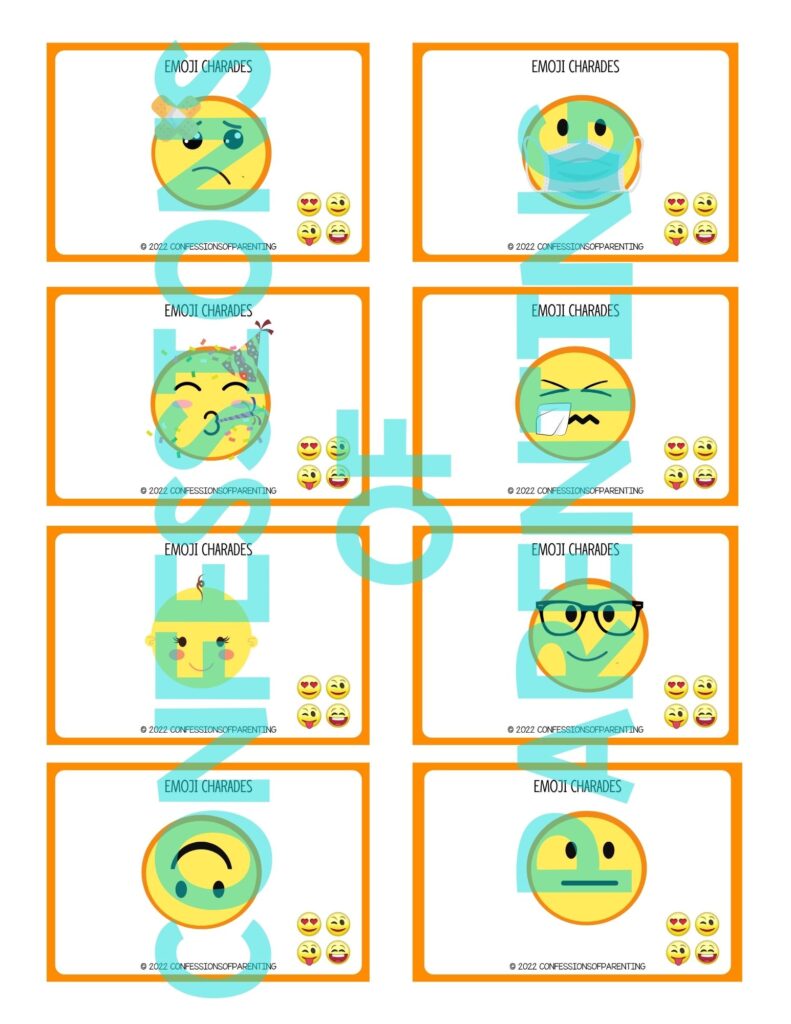 emoji charades printable example 