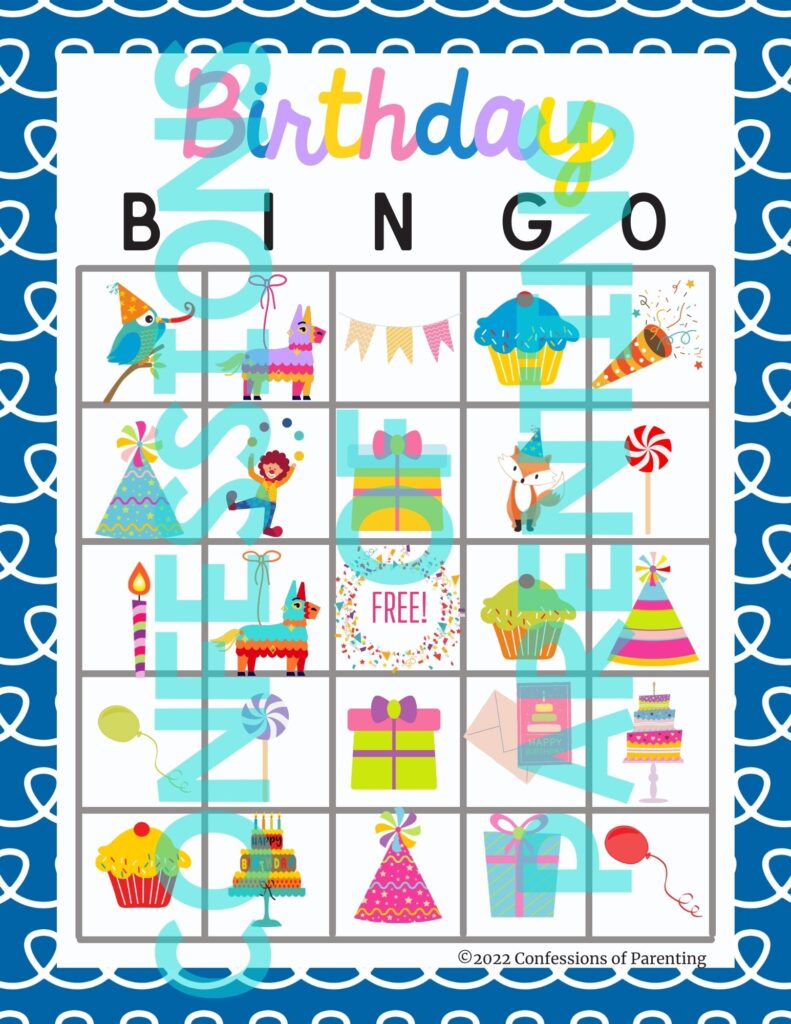 Free Birthday Bingo Download