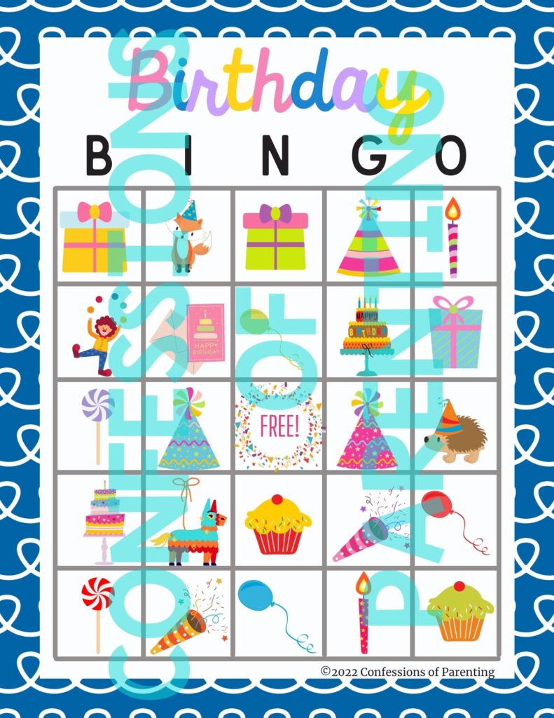 Free Birthday Bingo Download