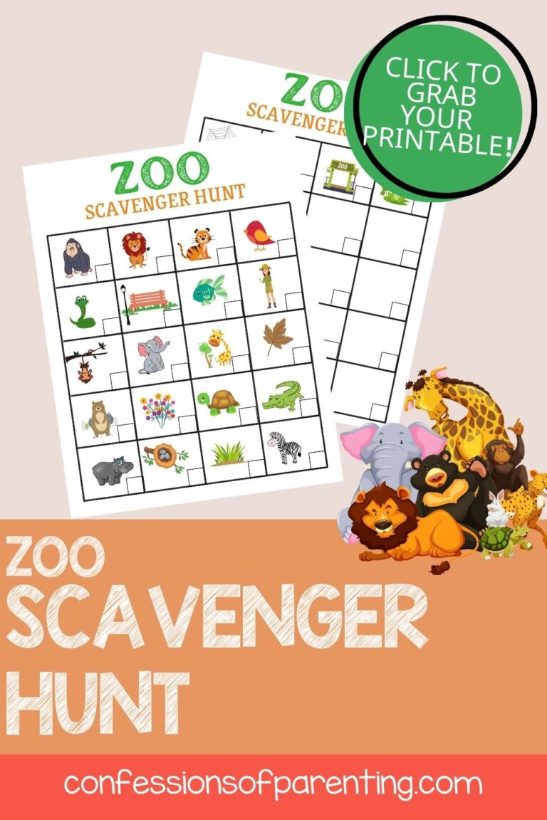 Fun Zoo Scavenger Hunt- Free Download