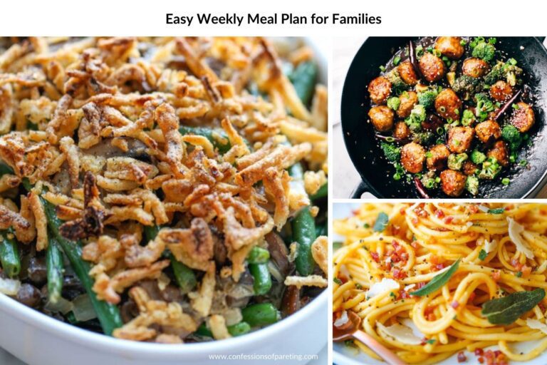 Easy Weekly Meal Plan for Families Recipes Week #44