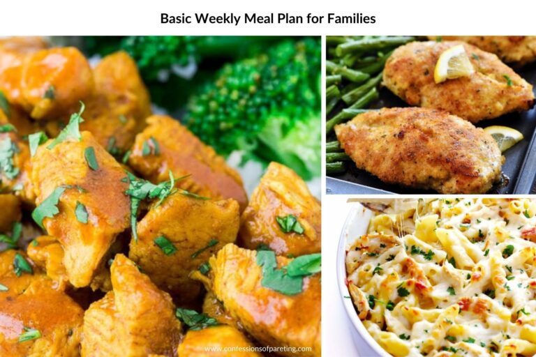 Basic Weekly Meal Plan for Families (Yummy & Simple!)