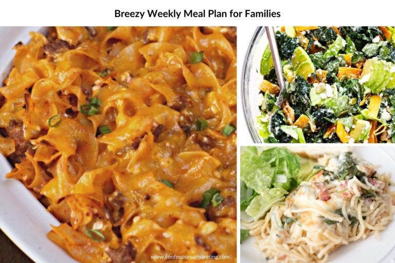Breezy Weekly Meal Plan for Families (Light and Easy!)
