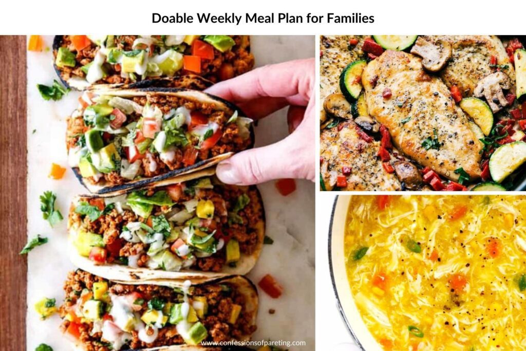 Doable Weekly Meal Plan for Families (Easy Peasy & Yummy!)
