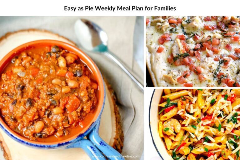 Easy as Pie Weekly Meal Plan for Families (Quick & Easy!)