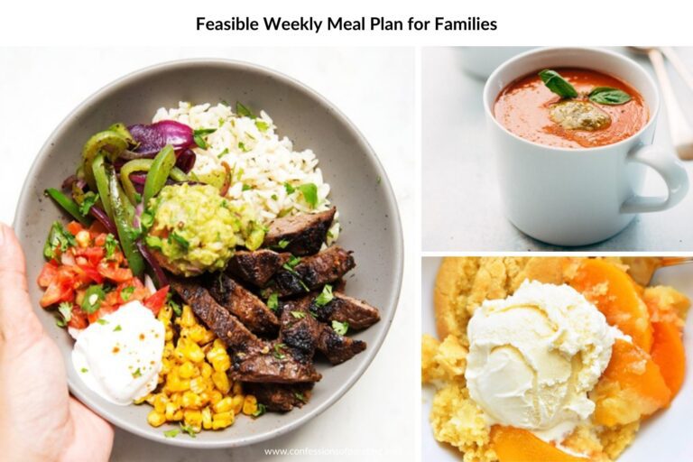 Feasible Weekly Meal Plan for Families (Kid Friendly!)